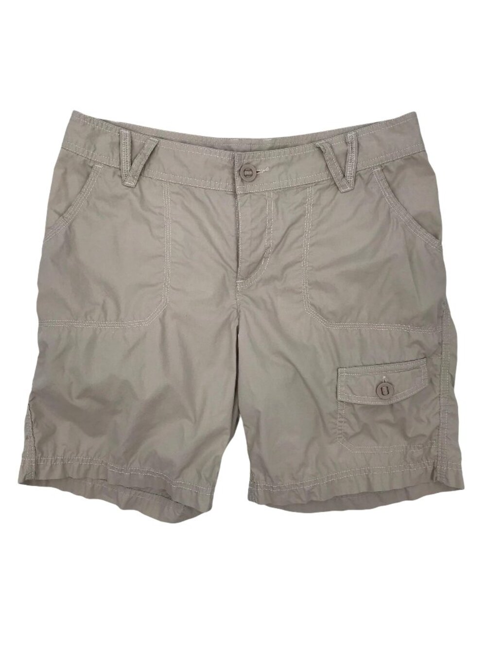 Columbia Womens Hiking Outdoor Beige Cotton Cargo Shorts Size 10